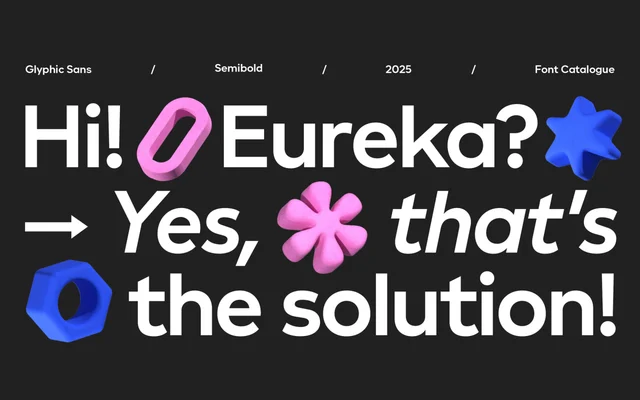 Glyphic Sans specimen from Latinotype