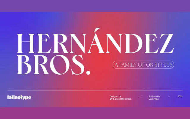 Hernandez Bros specimen from Latinotype