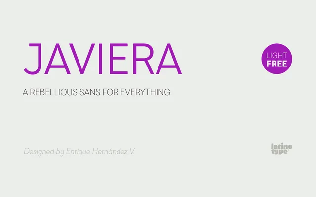 Javiera specimen from Latinotype