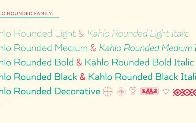 Kahlo Rounded specimen from Latinotype
