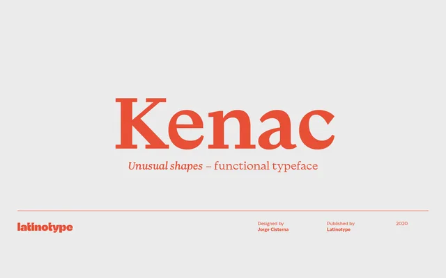 Kenac specimen from Latinotype