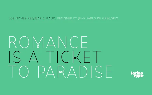 Los Niches specimen from Latinotype