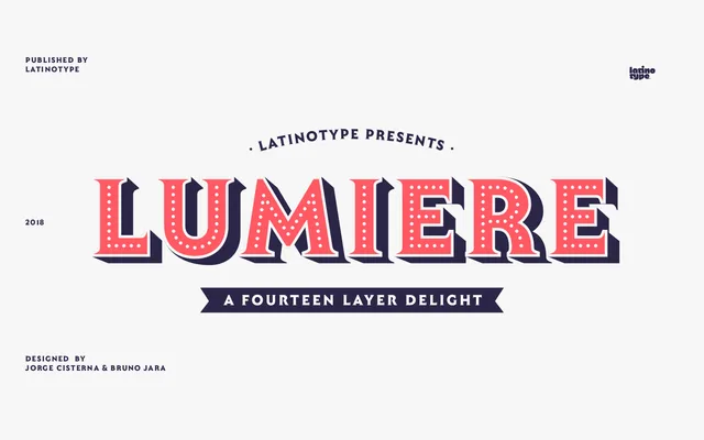 Lumiere specimen from Latinotype