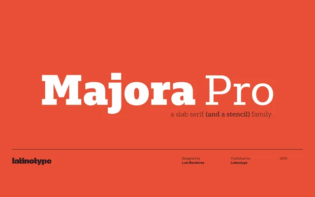 Majora Pro specimen from Latinotype