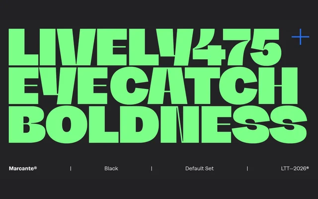 Marcante specimen from Latinotype