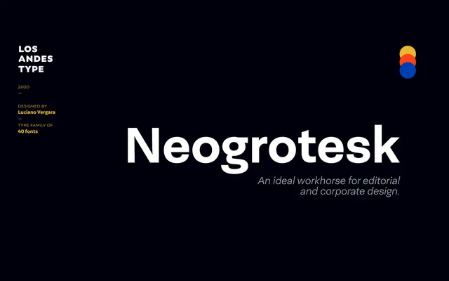 Neogrotesk specimen from Latinotype