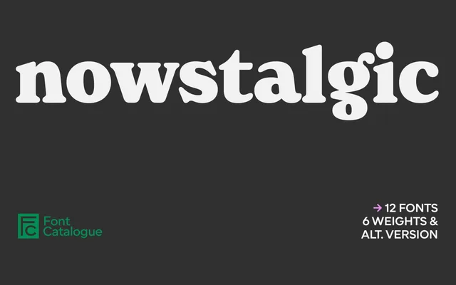 Nowstalgic specimen from Latinotype