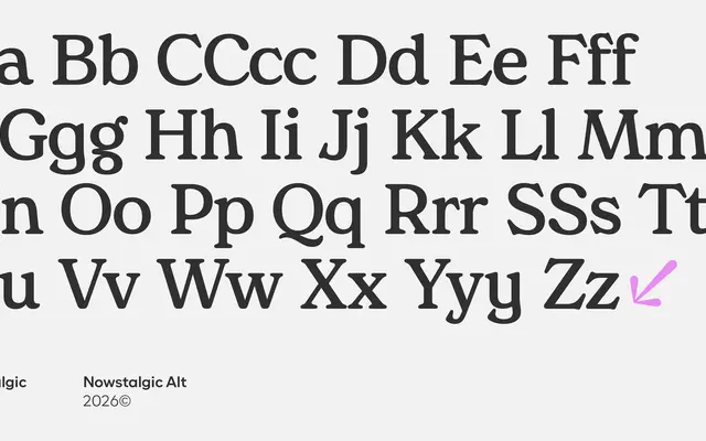 Nowstalgic specimen from Latinotype