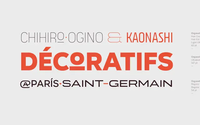 Organetto specimen from Latinotype