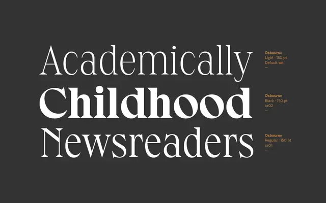 Osbourne specimen from Latinotype