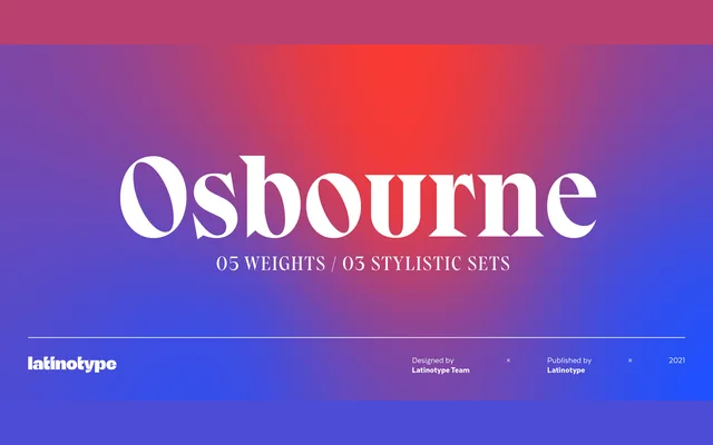 Osbourne specimen from Latinotype