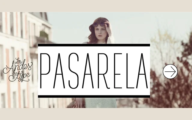 Pasarela specimen from Latinotype