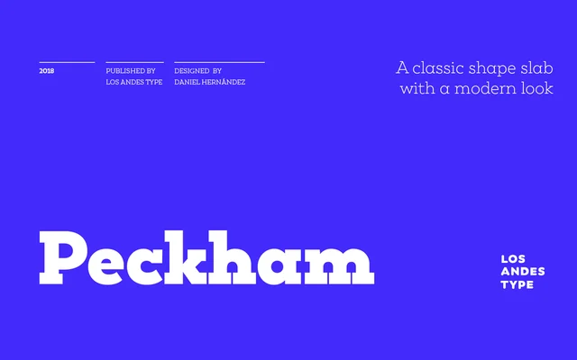 Peckham specimen from Latinotype