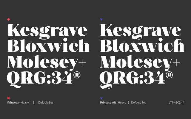 Princesa specimen from Latinotype