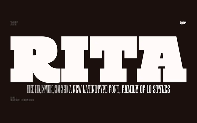 Rita specimen from Latinotype