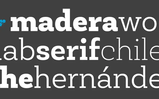 Roble specimen from Latinotype