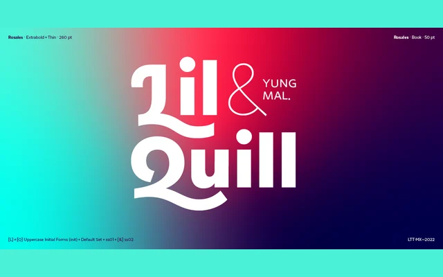 Rosales specimen from Latinotype