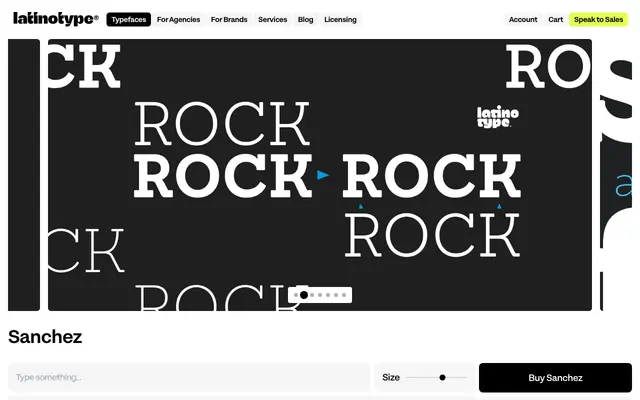 Sanchez specimen from Latinotype