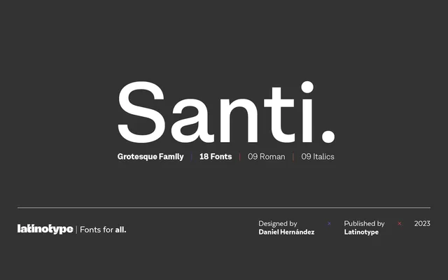 Santi specimen from Latinotype