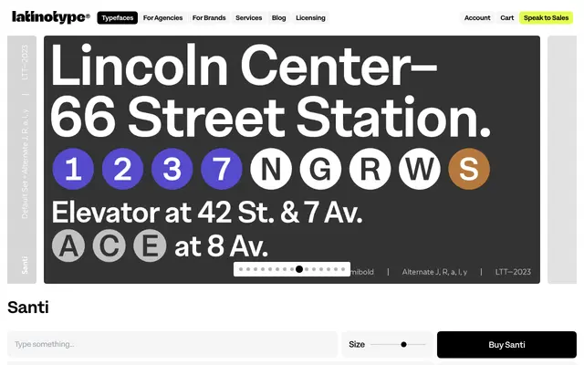 Santi specimen from Latinotype