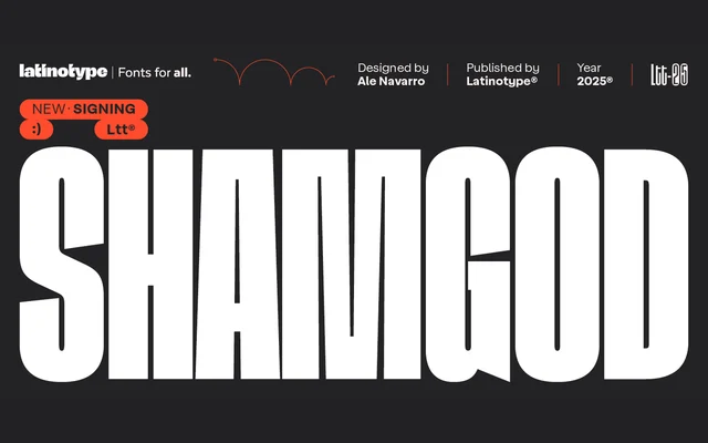 Shamgod specimen from Latinotype