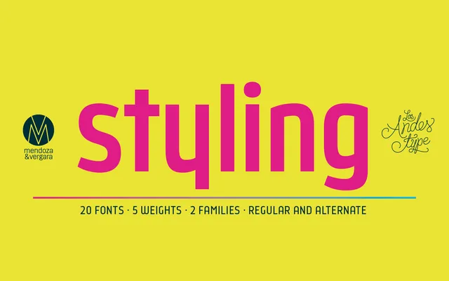 Styling specimen from Latinotype