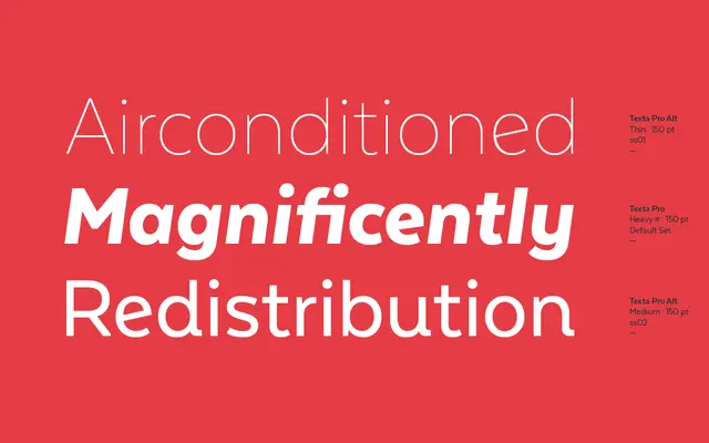 Texta Pro specimen from Latinotype