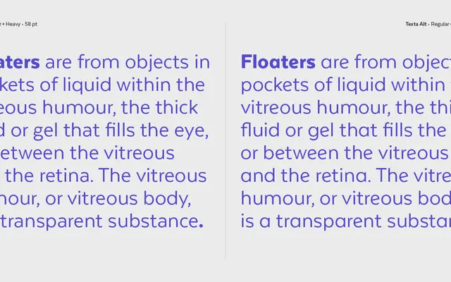 Texta specimen from Latinotype