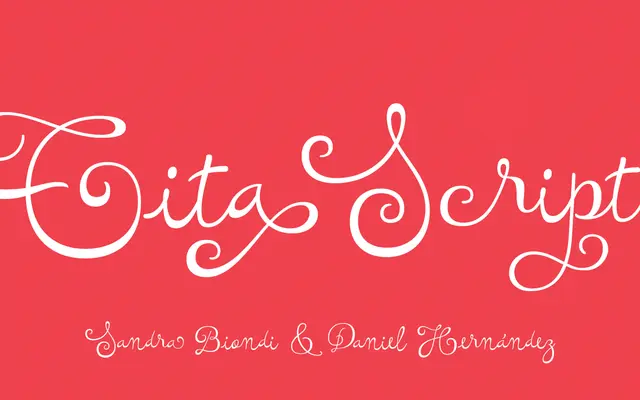 Tita Script specimen from Latinotype