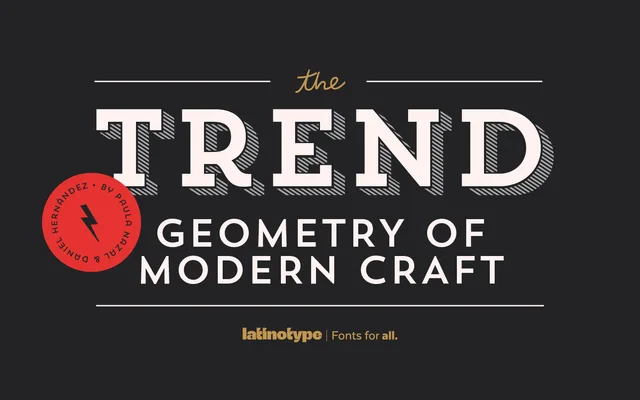 Trend specimen from Latinotype