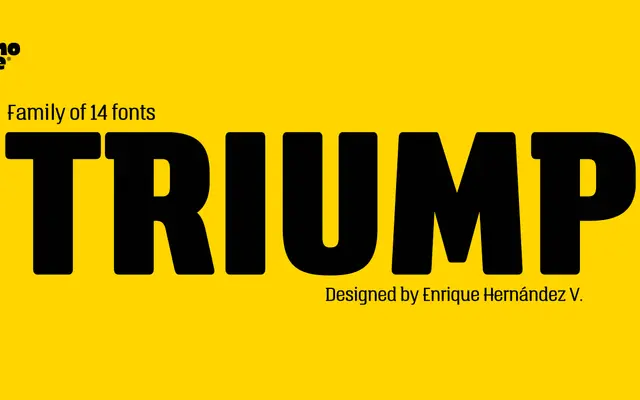 Triump specimen from Latinotype