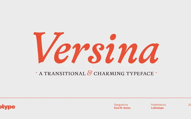 Versina specimen from Latinotype