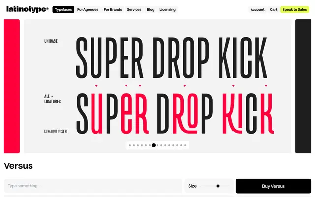 Versus specimen from Latinotype
