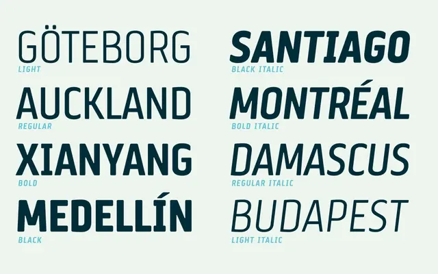 Via Sans specimen from Latinotype