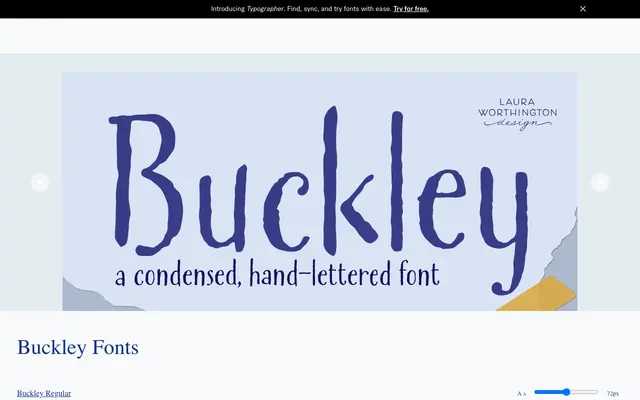 Buckley specimen from Laura Worthington Design