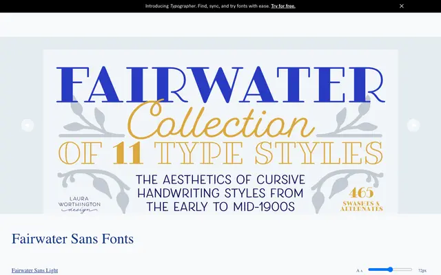 Fairwater specimen from Laura Worthington Design