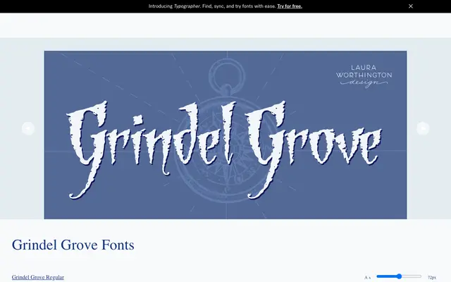 Grindel Grove specimen from Laura Worthington Design