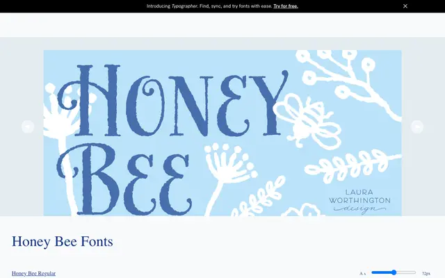 Honey Bee specimen from Laura Worthington Design