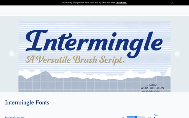 Intermingle specimen from Laura Worthington Design