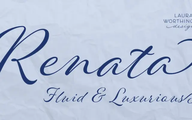 Renata specimen from Laura Worthington Design