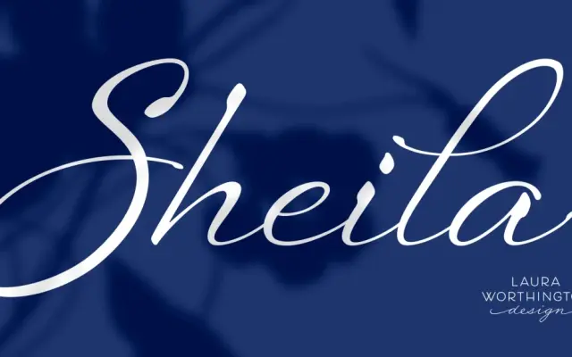Sheila specimen from Laura Worthington Design