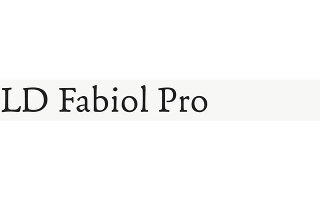 LD Fabiol Pro specimen from Lazydogs Typefoundry