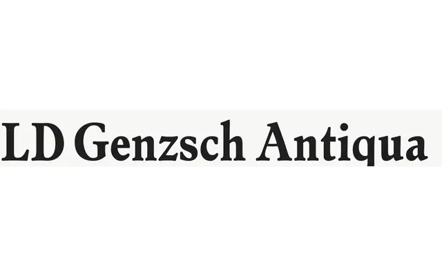 LD Genzsch Antiqua specimen from Lazydogs Typefoundry
