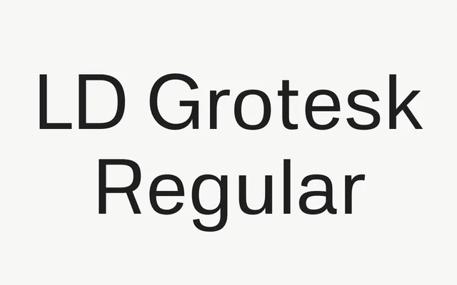 LD Grotesk Regular specimen from Lazydogs Typefoundry