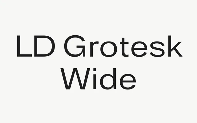 LD Grotesk Wide specimen from Lazydogs Typefoundry