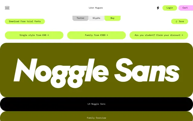 LH Noggle Sans specimen from Léon Hugues
