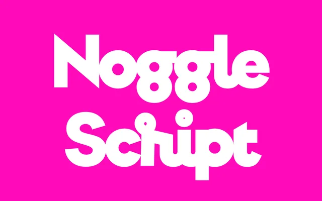 LH Noggle Script specimen from Léon Hugues