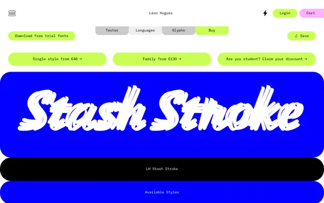 LH Stash Stroke specimen from Léon Hugues