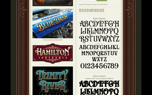 Albury specimen from Letterhead Fonts