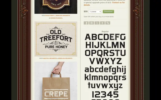 Antique Half Block 2 specimen from Letterhead Fonts